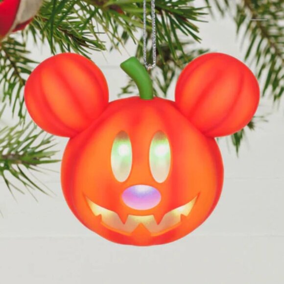 Hallmark Disney Mickey Mouse Mysterious Mickey Jack-o'-Lantern Ornament - Picture 1 of 3